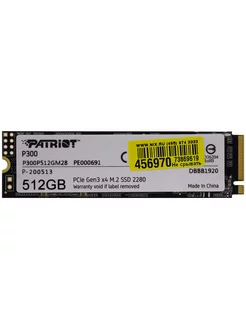 Накопитель SSD Memory M.2 P300 512 Гб PCIe P300P512GM28 Patriot 240636272 купить за 3 255 ₽ в интернет-магазине Wildberries