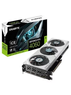 Видеокарта RTX4060EAGLE OC ICE 8GB (GV-N4060EAGLEOC ICE-8GD) Gigabyte 240671491 купить за 35 552 ₽ в интернет-магазине Wildberries