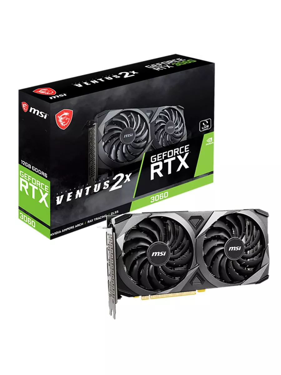 Видеокарта RTX3060 VENTUS 2X 12GB GDDR6 MSI 240682044 купить в интернет‑магазине Wildberries