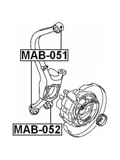 Сайлентблок задней цапфы нижний MAB052 для а м MITSUB