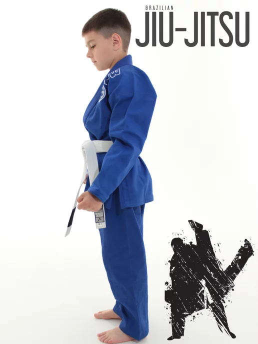 BRO equipment Кимоно для джиу-джитсу детское, синий, фото 7