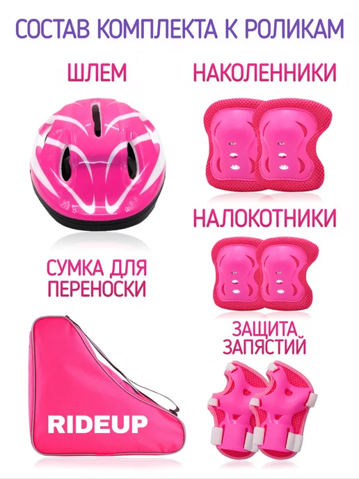 RideUP Ролики детские раздвижные с защитой, вариант, фото 2