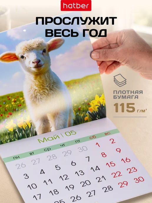 Hatber Календарь 2027 настенный перекидной Символ года, белый, фото 4