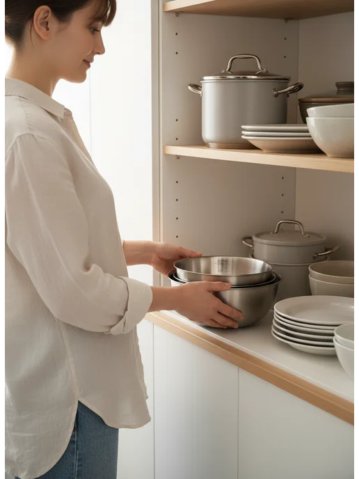 Silvers place Миска для кухни металлические набор из нержавеющей стали 3шт, 3 шт, фото 7