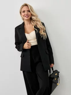 Пиджак оверсайз с однойпуговицей блейзер, жакет Glory_fashions 240898258 купить за 2 210 ₽ в интернет-магазине Wildberries