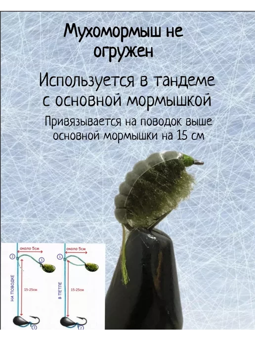 Мормышка для зимней рыбалки Мухомормыш, зеленый, фото 3
