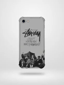 Стильный чехол на iPhone 7 и 8 с брендом STUSSY