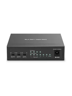 Коммутатор MS106LP 6x100Mb 4PoE+ 40W неуправляемый