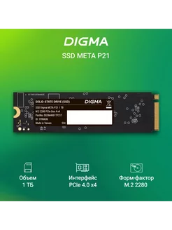 SSD накопитель PCIe 4.0 x4 1TB DGSM4001TP21T Meta P21