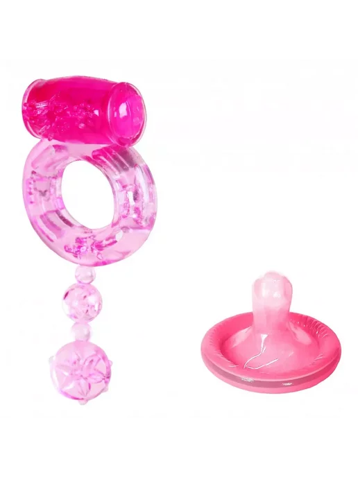 ToyFa Виброкольцо на член и мошонку Vibrating Ring, розовый, фото 2