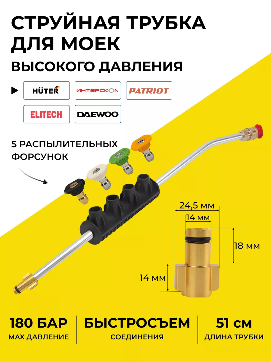 Угловая насадка для мойки высокого давления Huter