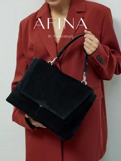 Сумка сетчел из замши Afina 241113179 купить за 12 827 ₽ в интернет-магазине Wildberries