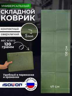 Коврик для фитнеса складной 5 мм Isolon 241113718 купить за 447 ₽ в интернет-магазине Wildberries