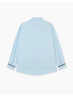 Голубая рубашка oversize из поплина