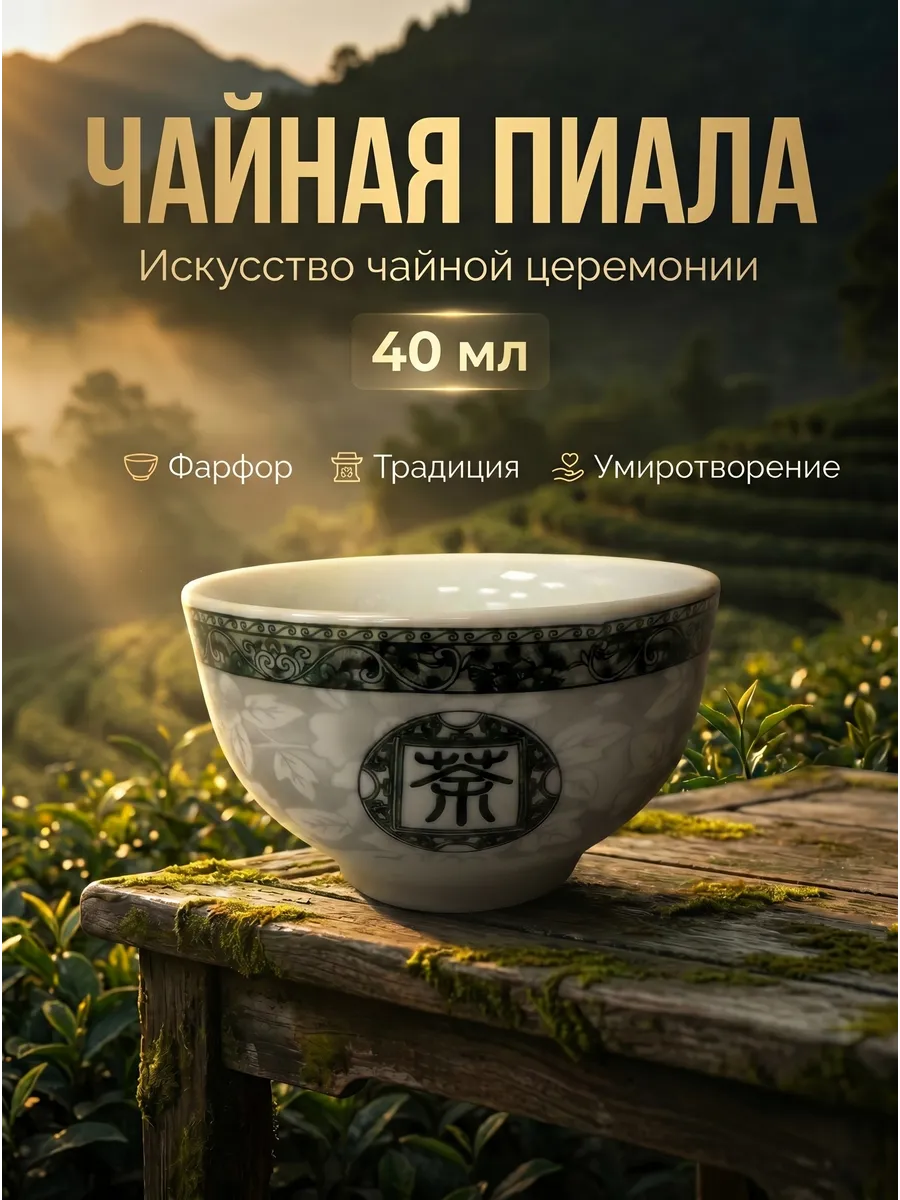 Пиалы для чайной церемонии , пиалы из фарфора