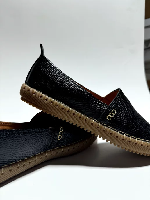 Luna shoes Мокасины туфли натуральная кожа, черный, фото 3