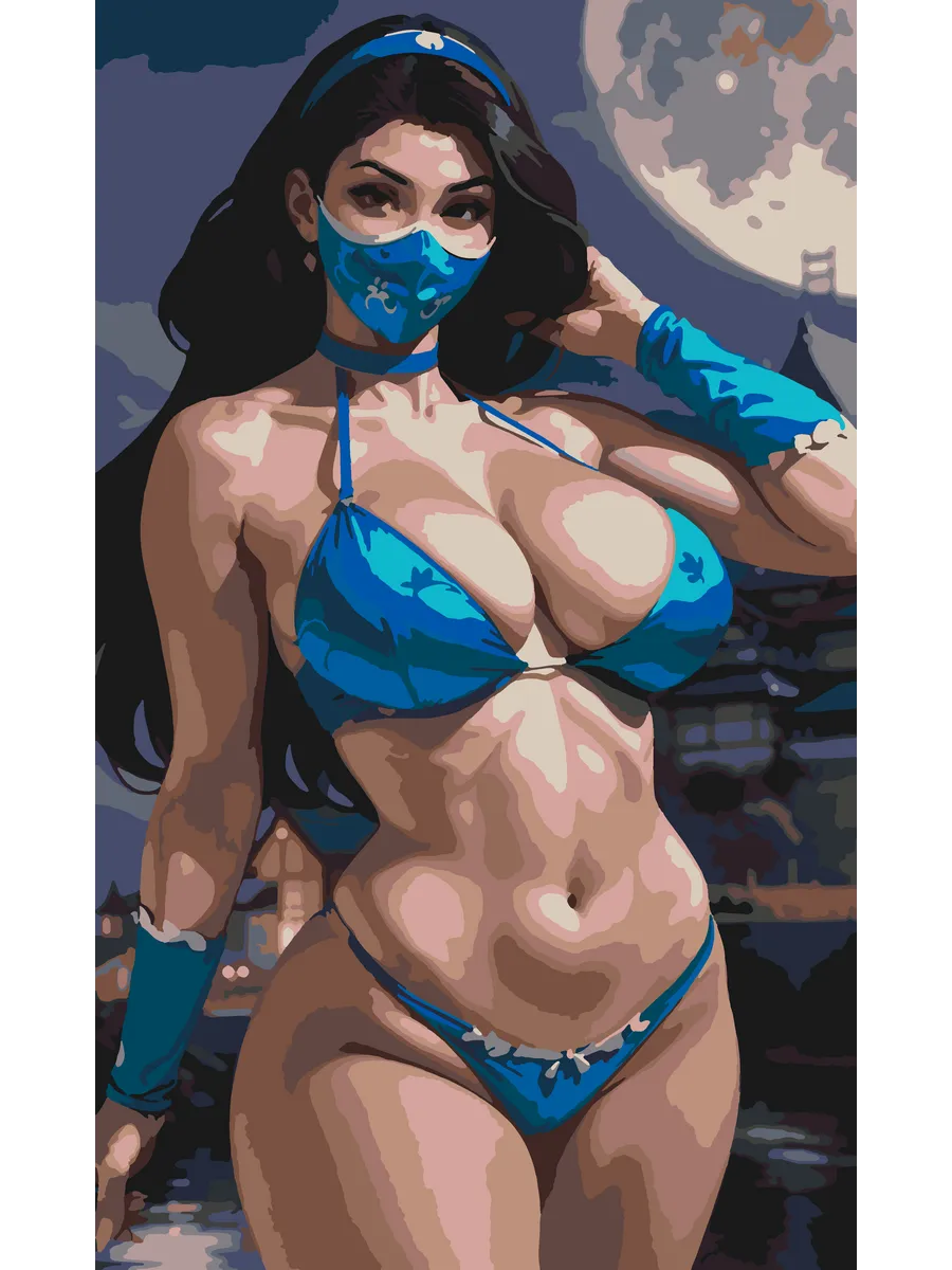 "Китана игры Mortal Kombat" - картина по номерам JUST CREATE IT. ...