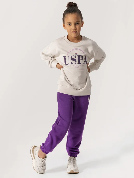 U.S. Polo Assn. Костюм спортивный без начеса, белый, фото 2