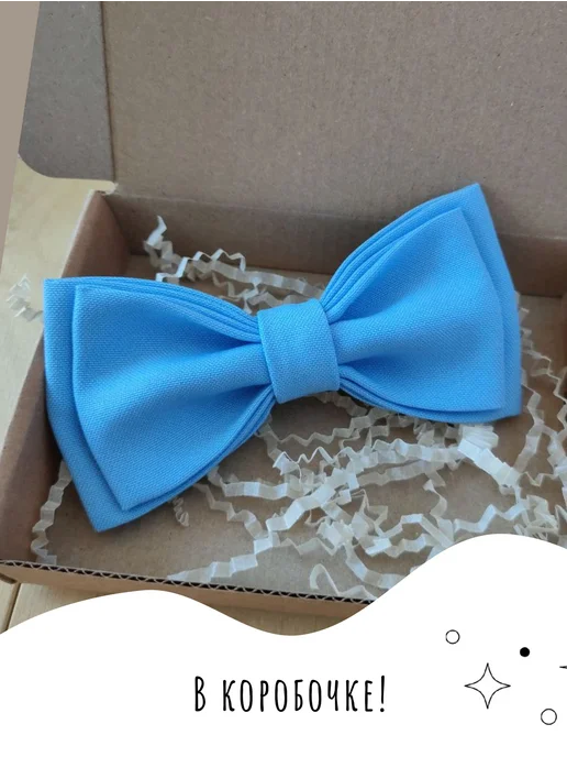 BOOMBON BOWTIE Бабочка мужская на зажиме, голубой, фото 2