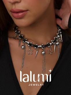 Колье многослойное с цепочками и звездами LALUMI jewelry 241490525 купить за 885 ₽ в интернет-магазине Wildberries