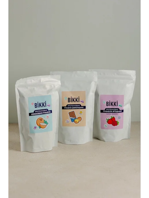 BIKKI Протеиновая гранола без сахара малина-клубника, 300г, 300 г, фото 7