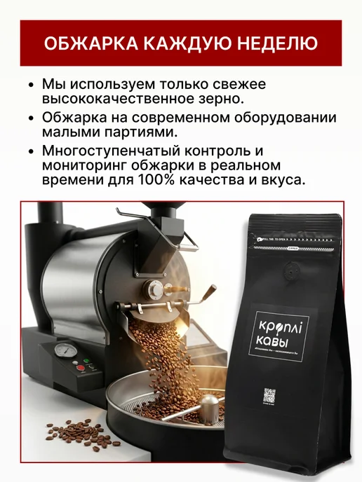 Кроплі Кавы Кофе молотый Medium 250 гр, 250 г, фото 5