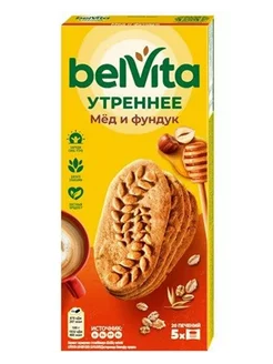 Печенье Belvita Утреннее фундук-мед, 225г belvita 241549539 купить за 150 ₽ в интернет-магазине Wildberries