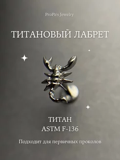 Пирсинг лабрет из титана ProPirs Jewelry 241592879 купить за 1 185 ₽ в интернет-магазине Wildberries