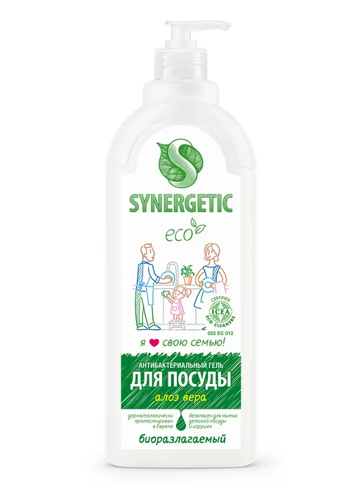 SYNERGETIC Средство для мытья посуды, 1 л