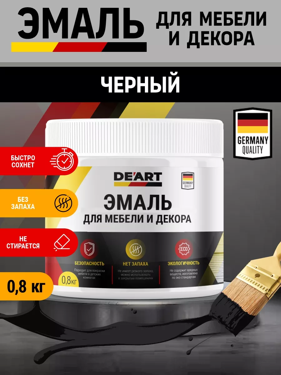 Эмаль для мебели и декора ,черная