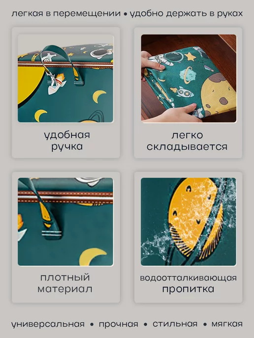 Набор корзин для хранения игрушек и вещей, синий, фото 2