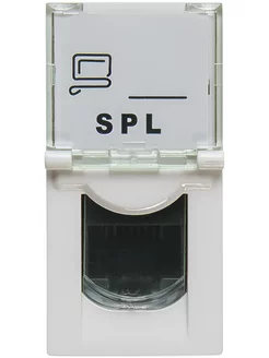 SPL Розетка RJ 45 Mosaic категория 5е UTP 1 модуль белая