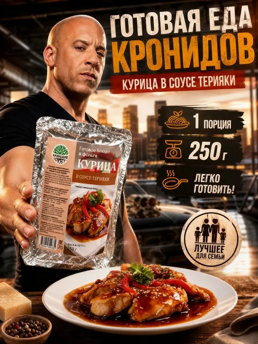 Курица в соусе терияки готовый сухпай армейский ирп