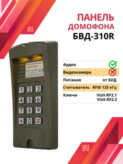 Блок вызова домофона БВД-310R Vizit safe home 241762368 купить за 3 349 ₽ в интернет-магазине Wildberries