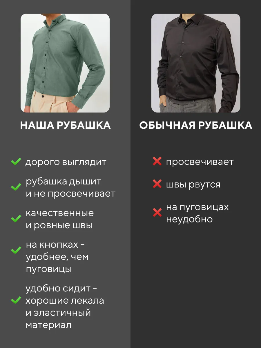 Рубашка приталенная на кнопках