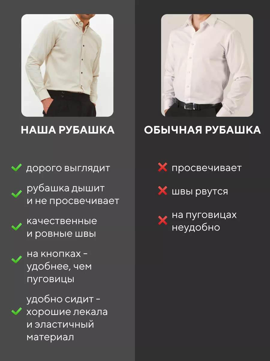 Рубашка приталенная на кнопках