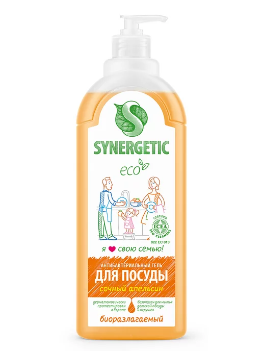 SYNERGETIC Средство для мытья посуды, 1 л