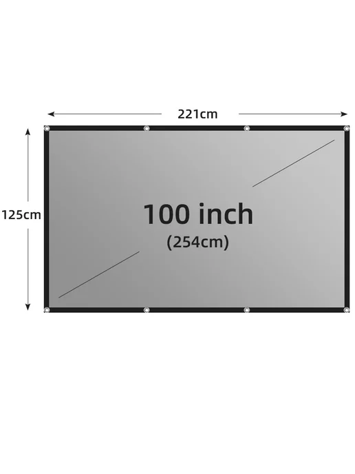 GAINVANE 100" серый ALR экран для проектора с черной рамкой, черный, фото 2
