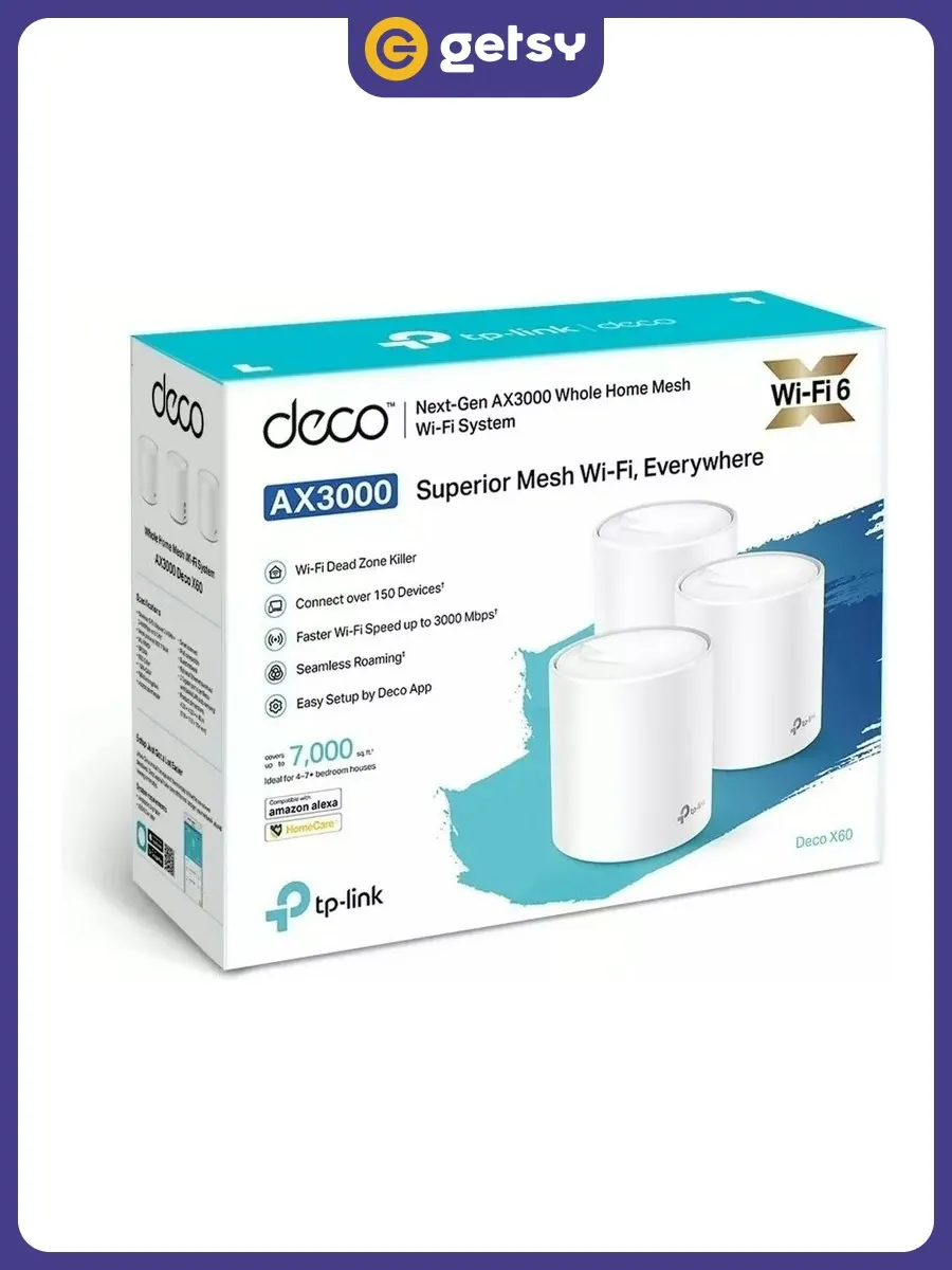 Mesh Wi-Fi система Deco X60(3-pack)