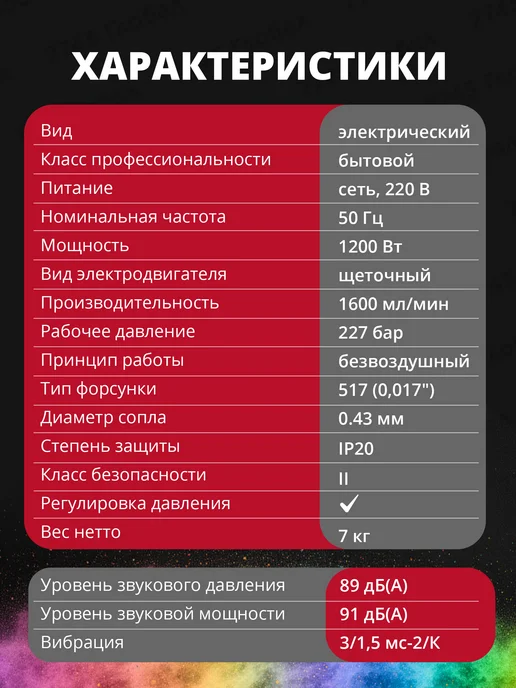 wortex Безвоздушный окрасочный аппарат краскопульт LS 2215, черный, фото 8