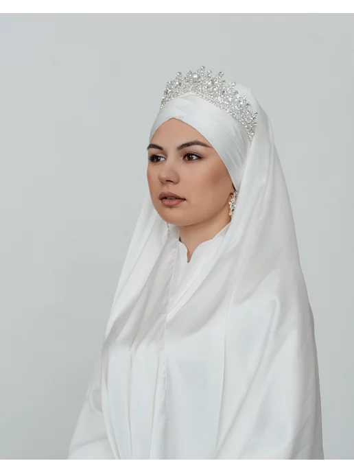 Tatarochka Готовый платок на никах, бежевый, фото 8
