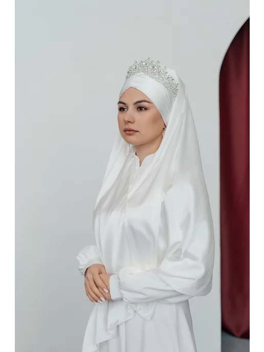 Tatarochka Готовый платок на никах, бежевый, фото 9