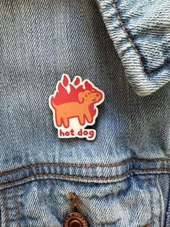 Значок собака hot dog Aloha!pin 242002789 купить за 180 ₽ в интернет-магазине Wildberries