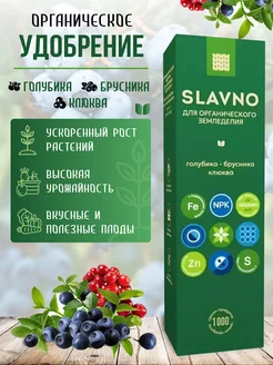 Удобрение для ягод голубики, брусники, клюквы SLAVNO 242050491 купить за 526 ₽ в интернет-магазине Wildberries