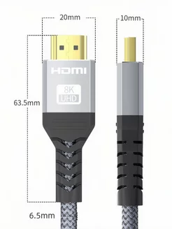 Кабель HDMI-HDMI 2.1 8K60Гц 4К120Гц 30 AWG 1,5м 242084712 купить за 595 ₽ в интернет-магазине Wildberries