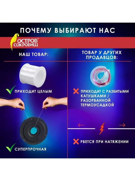 ОСТРОВ СОКРОВИЩ Леска для рукоделия диаметр 0,3 мм, вариант, фото 7