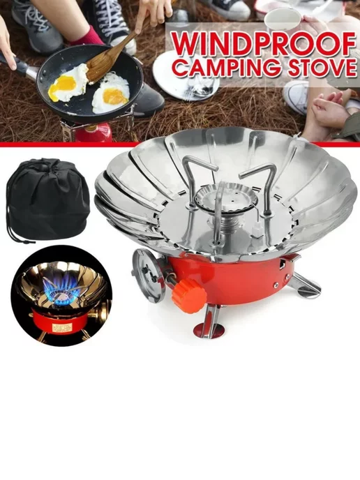 HomeStore Газовая плита горелка туристическая, красный, фото 2