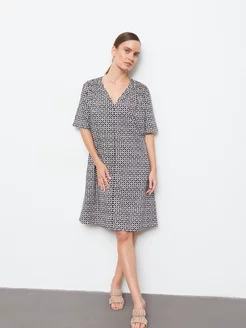 Платье миди с принтом с коротким рукавом Gerry Weber 242134552 купить за 9 820 ₽ в интернет‑магазине Wildberries
