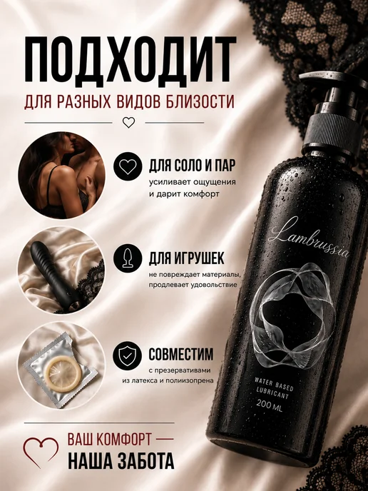 Ламбрусска Анальная смазка на водной основе для секса 18+, 200 мл, фото 5