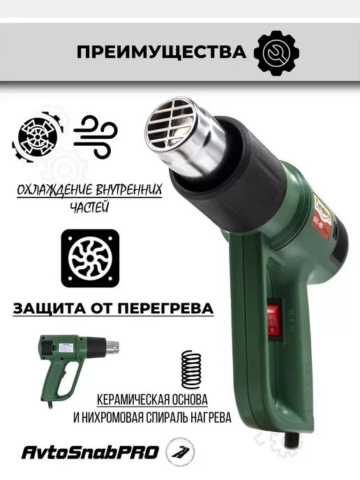 New Epoch Фен строительный-технический 1800Вт, 1800 Вт, фото 6